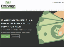 Tablet Screenshot of exchangefinancetn.calls.net
