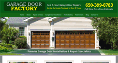 Desktop Screenshot of garagedoorfactory.calls.net