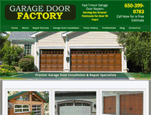 Tablet Screenshot of garagedoorfactory.calls.net