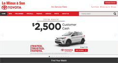 Desktop Screenshot of lemieuxtoyota.calls.net