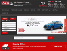 Tablet Screenshot of liatoyotaofcolonie.calls.net