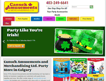 Tablet Screenshot of canuckamusements.calls.net